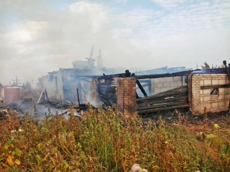 пожар вселе Быстрица Кировской области