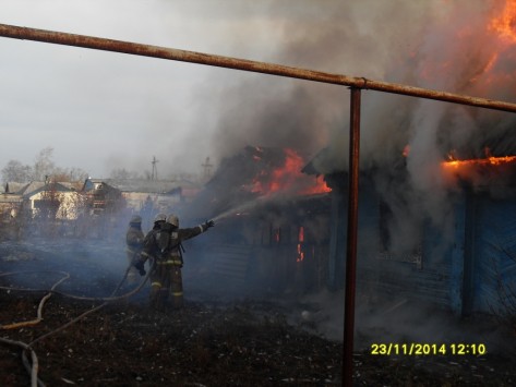 Пожар в Вятских Полянах Кировской области 3