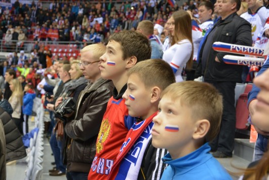На матче Россия-Чехия