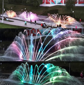 В Кирове открыли новый светомузыкальный фонтан