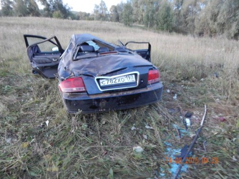 В Вятскополянском районе Кировской области перевернулся «Хендай» с пьяным водителем