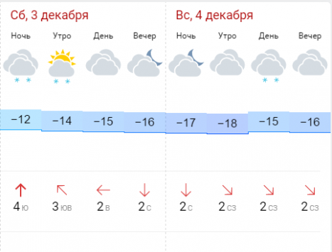 Первые зимние выходные в Кирове будут морозными и снежными