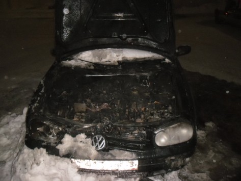 Вчера из-за сильного мороза в Кирове сгорела иномарка