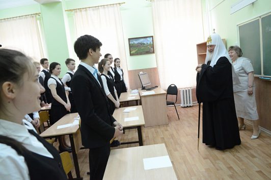Патриарх Кирилл посетил Вятскую православную гимназию
