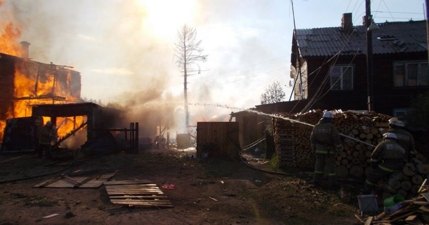 пожар в Белой Холунице