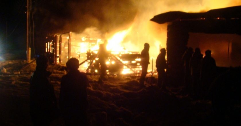 пожар в Малмыжском районе Кировской области 2