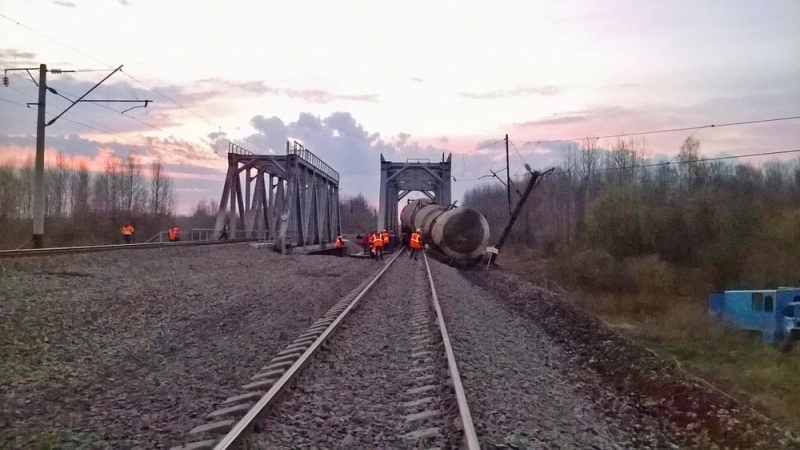 В Кирово-Чепецком районе произошёл сход порожних цистерн грузового поезда