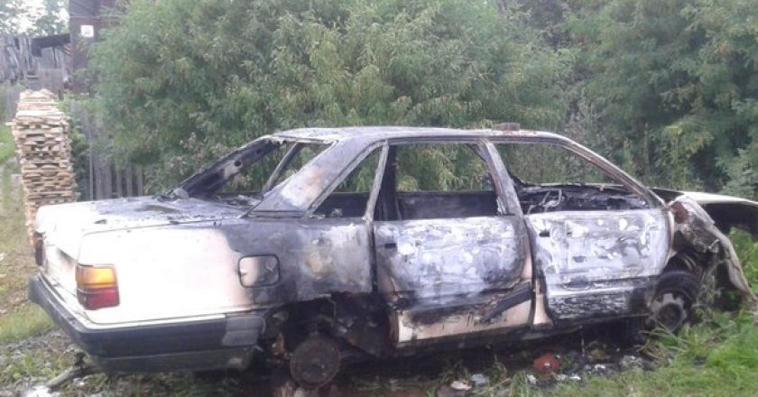 В Котельниче сгорел Audi-100