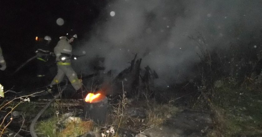 При пожаре под Кировом пострадал пьяный 38-летний мужчина