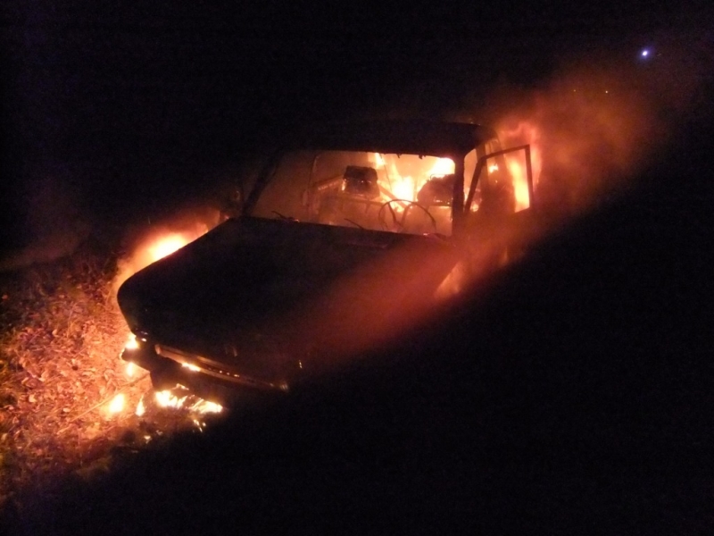 В Вятскополянском районе сгорела «шестерка»