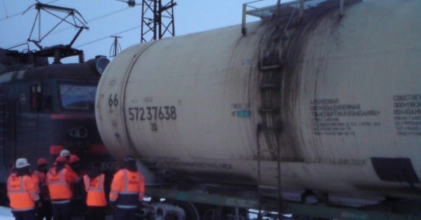 В Оричевском районе с рельсов сошла цистерна грузового поезда