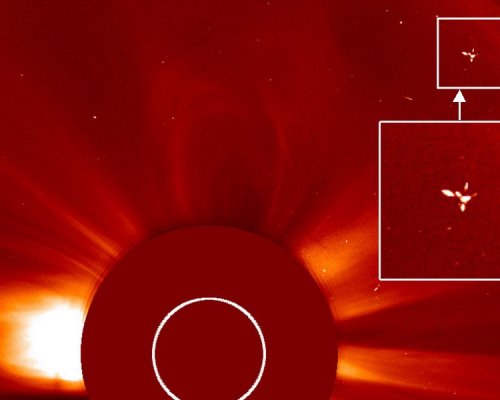 Гигантское НЛО, пролетевшее рядом с Солнцем, зафиксировал уфолог