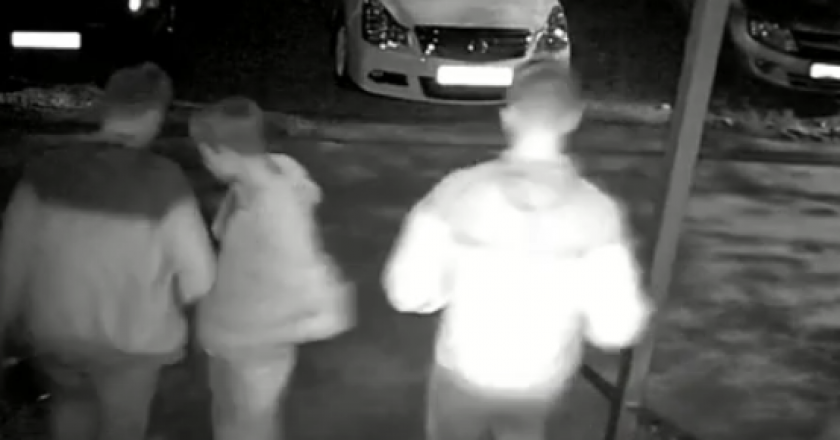 Трое молодых людей украли камеру видеонаблюдения с подъезда