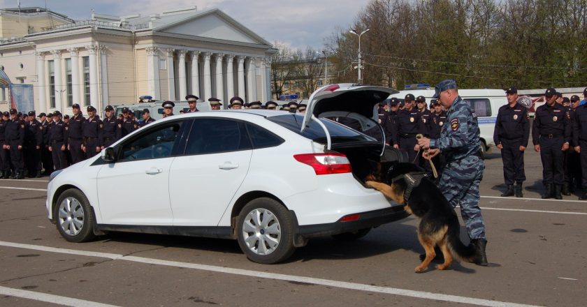 На Театральной площади в Кирове полицейские и росгвардейцы задержали условных преступников