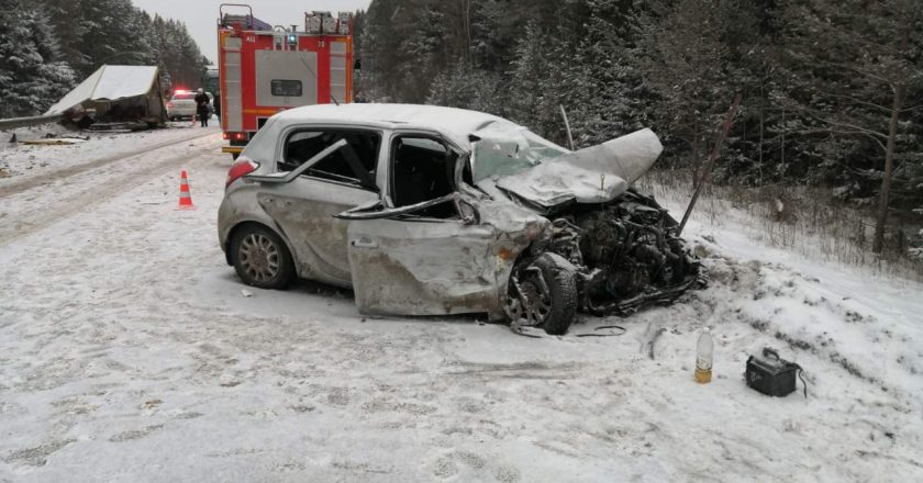 В Кировской области сегодня днём, 25 декабря, произошла серьёзная авария, в которой пострадали шесть человек. ДТП случилось в 12 часов 30 минут на 408 километре федеральной автодороги «Вятка» в Юрьянском районе. На трассе столкнулись автомобили «Мерседес Бенц» и «Хендай».