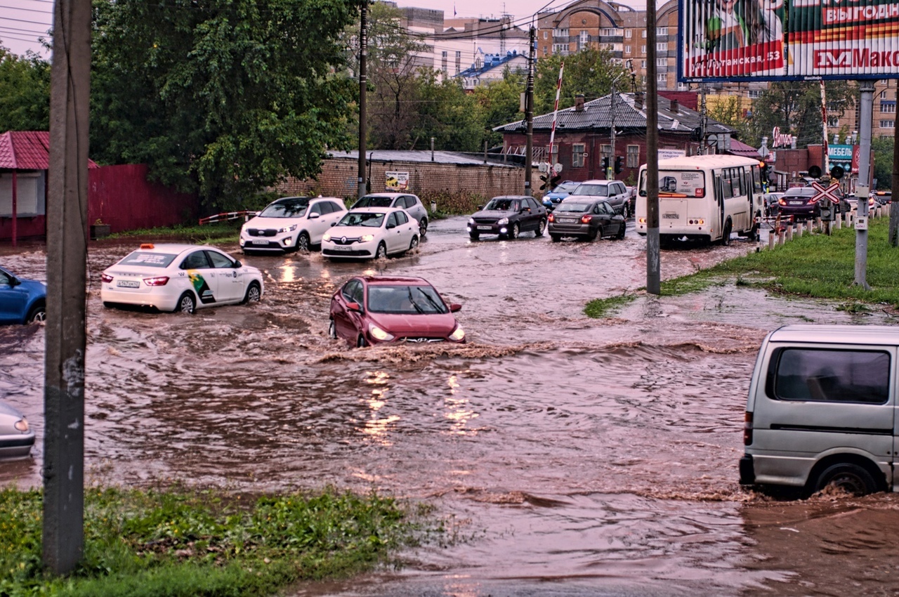 Фото последствия ливня в чите